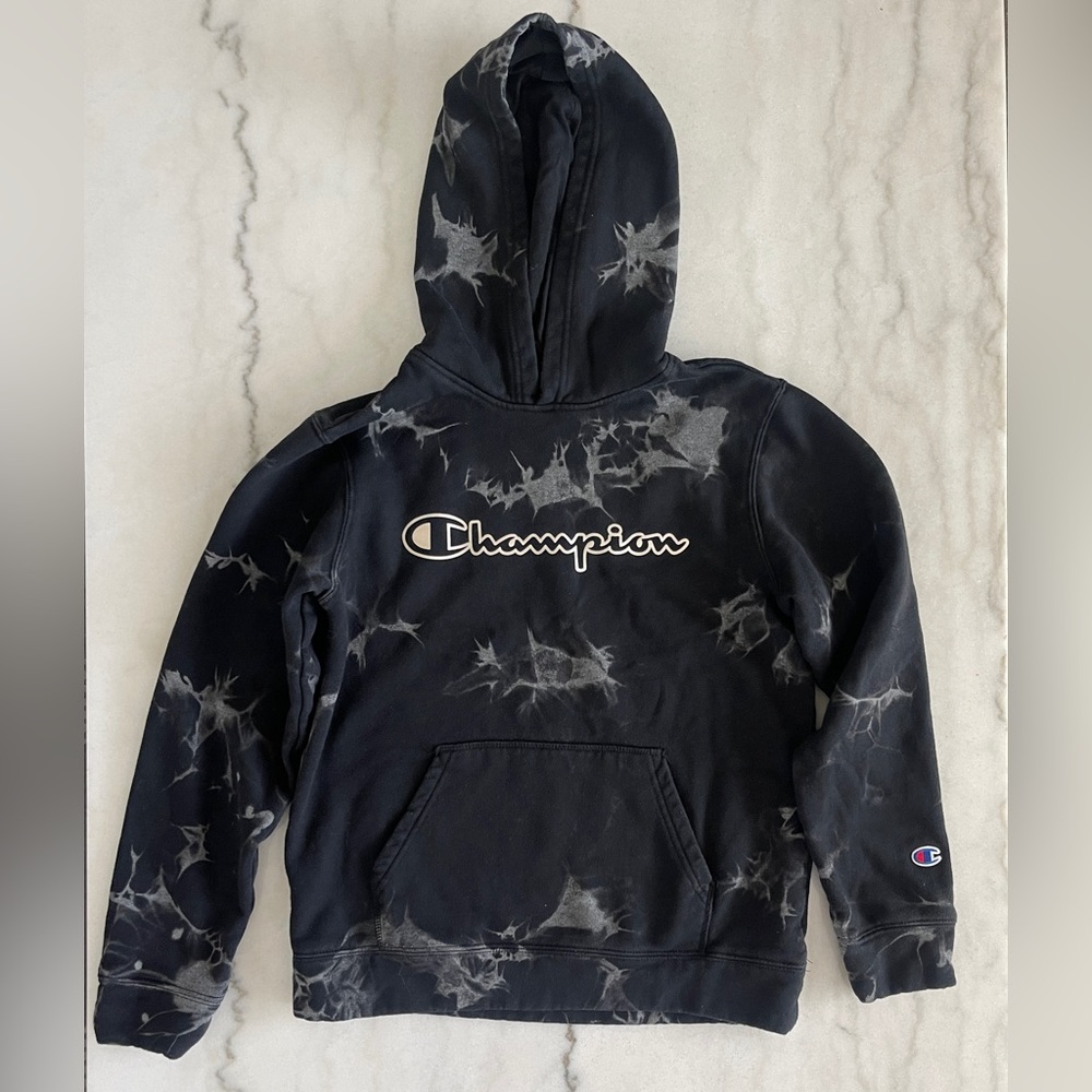 Large Teen / Youth Reverse Weave Tie dye Champion hoodie